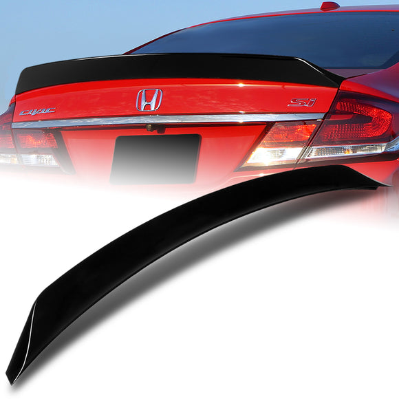 W-Power ABS AR-Style Rear Trunk Lip Duckbill Spoiler Wing For 2012-2015 Honda Civic Sedan 4DR -Pearl Black