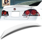 W-Power ABS AR-Style Rear Trunk Lip Duckbill Spoiler Wing For 2006-2011 Honda Civic Sedan 4DR -Pearl White