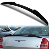 W-Power ABS V-Style Rear Trunk Lip Spoiler Wing For 2011-2023 Chrysler 300 / 300C / 300S -Pearl Black