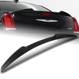 W-Power ABS V-Style Rear Trunk Lip Spoiler Wing For 2011-2023 Chrysler 300 / 300C / 300S -Carbon Fiber Look