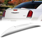 W-Power ABS V-Style Rear Trunk Lip Spoiler Wing For 2011-2023 Chrysler 300 / 300C / 300S -Pearl White