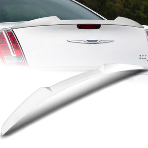 W-Power ABS V-Style Rear Trunk Lip Spoiler Wing For 2011-2023 Chrysler 300 / 300C / 300S -Pearl White