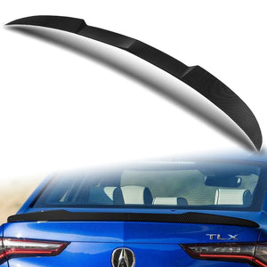 W-Power ABS V-Style Rear Trunk Lip Duckbill Spoiler Wing For 2021-2024 Acura TLX 4-DR / Sedan -Carbon Fiber Look