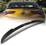 W-Power ABS V-Style Rear Trunk Lip Duckbill Spoiler Wing For 2021-2024 Acura TLX 4-DR / Sedan -Carbon Fiber Look