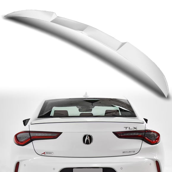 W-Power ABS V-Style Rear Trunk Lip Duckbill Spoiler Wing For 2021-2024 Acura TLX 4-DR / Sedan -Pearl White