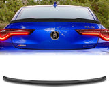 W-Power ABS V-Style Rear Trunk Lip Duckbill Spoiler Wing For 2021-2024 Acura TLX 4-DR / Sedan -Unpainted Matte Black