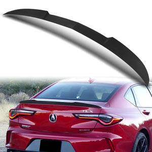 W-Power ABS V-Style Rear Trunk Lip Duckbill Spoiler Wing For 2021-2024 Acura TLX 4-DR / Sedan -Unpainted Matte Black