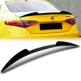 W-Power ABS V-Style Rear Trunk Lip Duckbill Spoiler Wing For 2017-2023 Alfa Romeo Giulia -Pearl Black