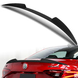 W-Power ABS V-Style Rear Trunk Lip Duckbill Spoiler Wing For 2017-2023 Alfa Romeo Giulia -Carbon Fiber Look