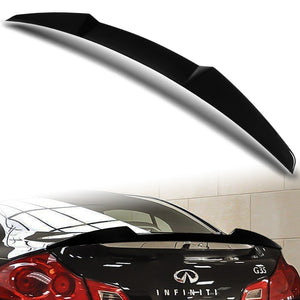 W-Power ABS V-Style Rear Trunk Lip Spoiler Wing For 2007-2015 Infiniti G25 / G35 / G37 Sedan 4DR -Pearl Black