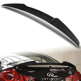 W-Power ABS V-Style Rear Trunk Lip Spoiler Wing For 2007-2015 Infiniti G25 / G35 / G37 Sedan 4DR -Carbon Fiber Look