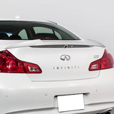 W-Power ABS V-Style Rear Trunk Lip Spoiler Wing For 2007-2015 Infiniti G25 / G35 / G37 Sedan 4DR -Pearl White