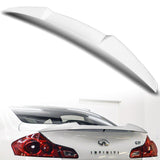 W-Power ABS V-Style Rear Trunk Lip Spoiler Wing For 2007-2015 Infiniti G25 / G35 / G37 Sedan 4DR -Pearl White