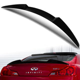 W-Power ABS V-Style Rear Trunk Lip Spoiler Wing For 2008-2013 Infiniti G37 Coupe 2-Door -Pearl Black