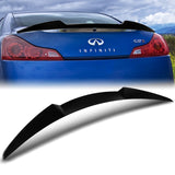 W-Power ABS V-Style Rear Trunk Lip Spoiler Wing For 2008-2013 Infiniti G37 Coupe 2-Door -Pearl Black