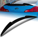 W-Power ABS V-Style Rear Trunk Lip Spoiler Wing For 2008-2013 Infiniti G37 Coupe 2-Door -Pearl Black