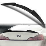 W-Power ABS V-Style Rear Trunk Lip Spoiler Wing For 2008-2013 Infiniti G37 Coupe 2-Door -Carbon Fiber Look