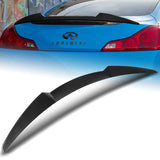 W-Power ABS V-Style Rear Trunk Lip Spoiler Wing For 2008-2013 Infiniti G37 Coupe 2-Door -Carbon Fiber Look