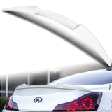 W-Power ABS V-Style Rear Trunk Lip Spoiler Wing For 2008-2013 Infiniti G37 Coupe 2-Door -Pearl White