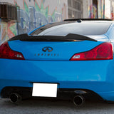 W-Power ABS V-Style Rear Trunk Lip Spoiler Wing For 2008-2013 Infiniti G37 Coupe 2-Door -Unpainted Matte Black