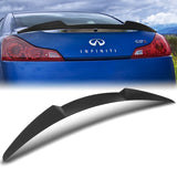 W-Power ABS V-Style Rear Trunk Lip Spoiler Wing For 2008-2013 Infiniti G37 Coupe 2-Door -Unpainted Matte Black