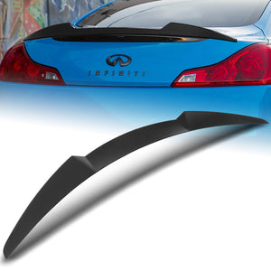 W-Power ABS V-Style Rear Trunk Lip Spoiler Wing For 2008-2013 Infiniti G37 Coupe 2-Door -Unpainted Matte Black