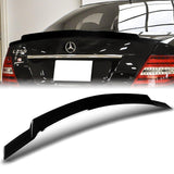 W-Power ABS V-Style Rear Trunk Lip Spoiler Wing For 2008-2014 Mercedes-Benz C-Class W204 -Pearl Black