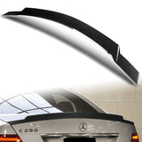 W-Power ABS V-Style Rear Trunk Lip Spoiler Wing For 2008-2014 Mercedes-Benz C-Class W204 -Carbon Fiber Look