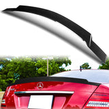 W-Power ABS V-Style Rear Trunk Lip Spoiler Wing For 2008-2014 Mercedes-Benz C-Class W204 -Carbon Fiber Look