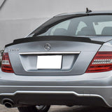 W-Power ABS V-Style Rear Trunk Lip Spoiler Wing For 2008-2014 Mercedes-Benz C-Class W204 -Unpainted Matte Black