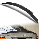 W-Power ABS V-Style Rear Trunk Lip Spoiler Wing For 2008-2014 Mercedes-Benz C-Class W204 -Unpainted Matte Black