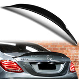 W-Power ABS B-Style Rear Trunk Lip Duckbill Spoiler Wing For 2015-2021 Mercedes-Benz C-Class W205 Sedan -Pearl Black