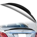 W-Power ABS B-Style Rear Trunk Lip Duckbill Spoiler Wing For 2015-2021 Mercedes-Benz C-Class W205 Sedan -Carbon Fiber Look