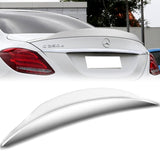 W-Power ABS B-Style Rear Trunk Lip Duckbill Spoiler Wing For 2015-2021 Mercedes-Benz C-Class W205 Sedan -Pearl White