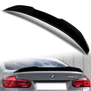 W-Power ABS V-Style Rear Trunk Lip Spoiler Wing For 2012-2018 BMW 3-Series F30 / F80 / M3 Sedan -Pearl Black