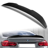 W-Power ABS V-Style Rear Trunk Lip Spoiler Wing For 2012-2018 BMW 3-Series F30 / F80 / M3 Sedan -Carbon Fiber Look