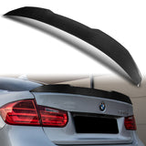 W-Power ABS V-Style Rear Trunk Lip Spoiler Wing For 2012-2018 BMW 3-Series F30 / F80 / M3 Sedan -Carbon Fiber Look