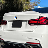 W-Power ABS V-Style Rear Trunk Lip Spoiler Wing For 2012-2018 BMW 3-Series F30 / F80 / M3 Sedan -Pearl White