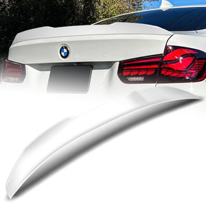 W-Power ABS V-Style Rear Trunk Lip Spoiler Wing For 2012-2018 BMW 3-Series F30 / F80 / M3 Sedan -Pearl White