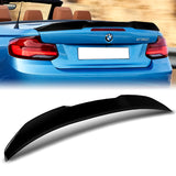 W-Power ABS PSM-Style Rear Trunk Lip Duckbill Spoiler Wing For 2015-2021 BMW 2-Series F23 Convertible -Pearl Black