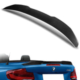 W-Power ABS PSM-Style Rear Trunk Lip Duckbill Spoiler Wing For 2015-2021 BMW 2-Series F23 Convertible -Carbon Fiber Look