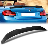 W-Power ABS PSM-Style Rear Trunk Lip Duckbill Spoiler Wing For 2015-2021 BMW 2-Series F23 Convertible -Carbon Fiber Look