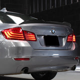 W-Power ABS PSM-Style Rear Trunk Lip Duckbill Spoiler Wing For 2011-2016 BMW 5-Series M5 / F10 / F18 Sedan -Carbon Fiber Look