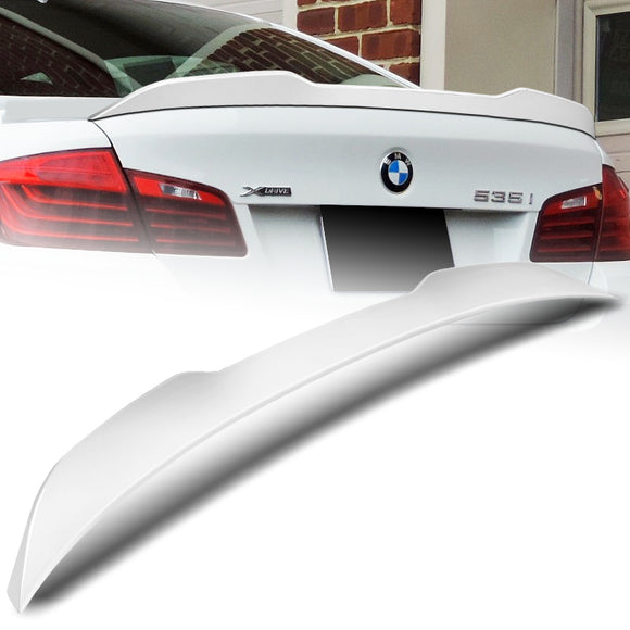 W-Power ABS PSM-Style Rear Trunk Lip Duckbill Spoiler Wing For 2011-2016 BMW 5-Series M5 / F10 / F18 Sedan -Pearl White