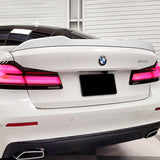 W-Power ABS PSM-Style Rear Trunk Lip Duckbill Spoiler Wing For 2017-2023 BMW 5-Series G30 / G38 -Pearl White