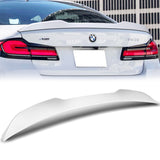 W-Power ABS PSM-Style Rear Trunk Lip Duckbill Spoiler Wing For 2017-2023 BMW 5-Series G30 / G38 -Pearl White