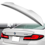 W-Power ABS PSM-Style Rear Trunk Lip Duckbill Spoiler Wing For 2017-2023 BMW 5-Series G30 / G38 -Pearl White