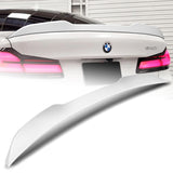 W-Power ABS PSM-Style Rear Trunk Lip Duckbill Spoiler Wing For 2017-2023 BMW 5-Series G30 / G38 -Pearl White