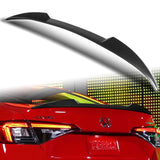 W-Power ABS V-Style Rear Trunk Lip Spoiler Wing For 2022-2024 Honda Civic Sedan -Carbon Fiber Look