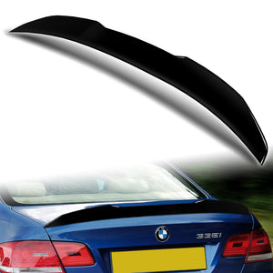 W-Power ABS PSM-Style Rear Trunk Lip Duckbill Spoiler Wing For 2007-2013 BMW 3-Series Coupe E92 -Pearl Black